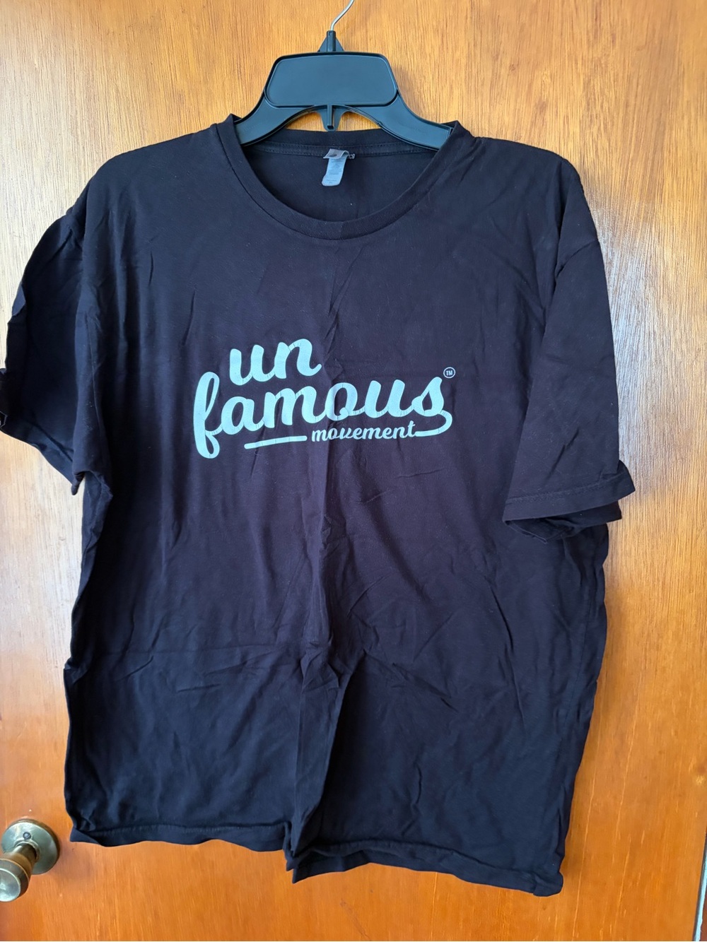 Black Graphic Crew Neck Tee